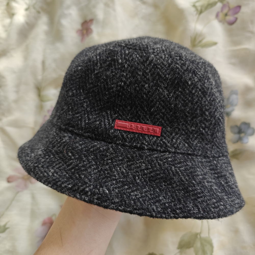 Prada Gray Bucket Hat